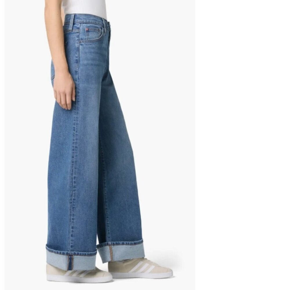 Hudson Jeans Jolene Wide Leg Cuff Jeans — Dickinson, Size 25, NWT
